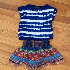 Ralph Lauren girls outfit, blue, size 3t